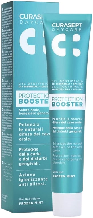 CURASEPT DAYCARE DENTIFRICIO PROTECTION BOOSTER FROZEN MINT 75 ML - farmaidea24.com