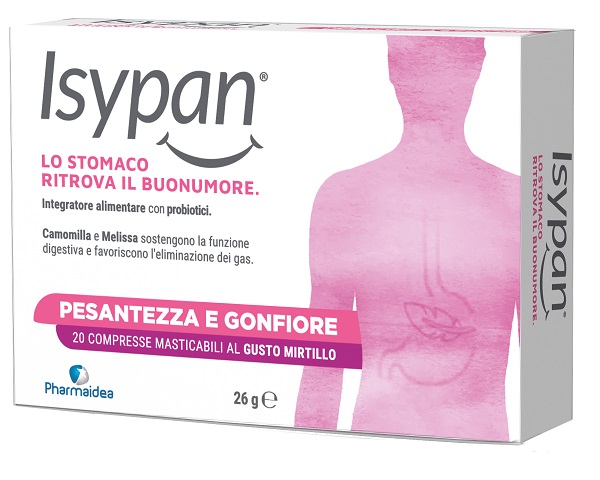 ISYPAN PESANTEZZA GONFIORE 20 COMPRESSE MASTICABILI - farmaidea24.com