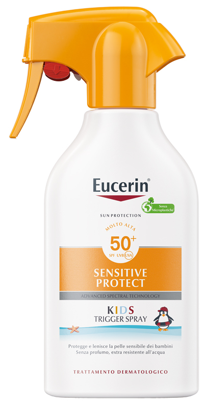 EUCERIN SUN KIDS SENSITIVE PROTECT SPF50+ TRIGGER SPRAY 250 ML - farmaidea24.com