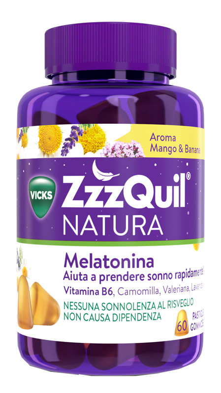 ZZZQUIL NATURA MANGO & BANANA 60 PASTIGLIE GOMMOSE - farmaidea24.com