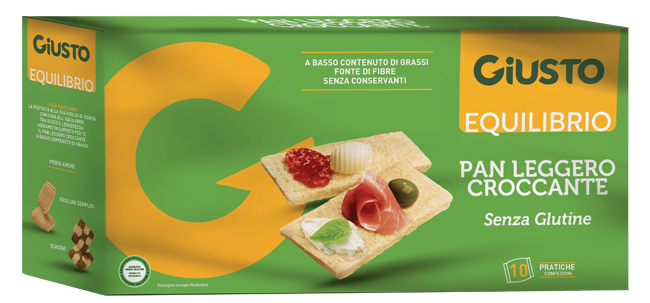 GIUSTO EQUILIBRIO SENZA GLUTINE PAN LEGGERO CROCCANTE 250 G - farmaidea24.com