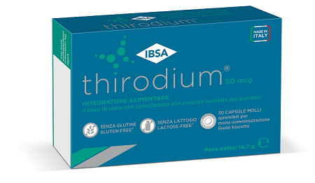 THIRODIUM 50MCG 30 CAPSULE MOLLI SPREMIBILI PER MONOSOMMINISTRAZIONE GUSTO BISCOTTO - farmaidea24.com
