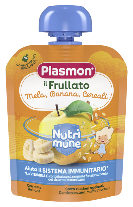 PLASMON NUTRI-MUNE MELA/BANANA/CEREALI 85 G - farmaidea24.com