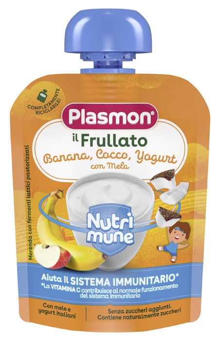 PLASMON NUTRI-MUNE BANANA/COCCO/YOGURT CON MELA 85 G - farmaidea24.com