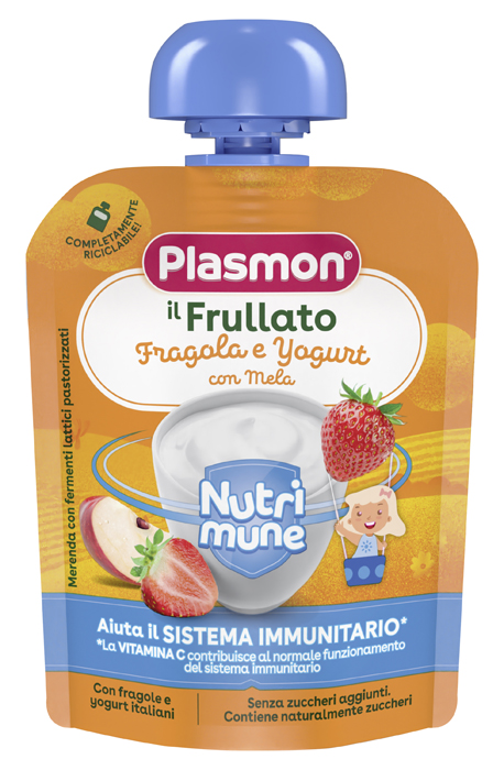 PLASMON NUTRI-MUNE FRAGOLA/YOGURT CON MELA 85 G - farmaidea24.com