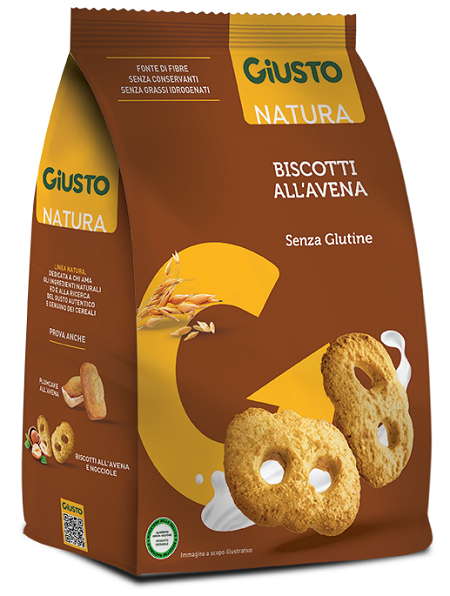 GIUSTO SENZA GLUTINE BISCOTTI AVENA 250 G - farmaidea24.com