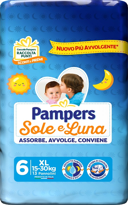 PAMPERS SOLE LUNA XL 13 PEZZI - farmaidea24.com
