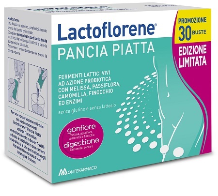 LACTOFLORENE PANCIA PIATTA SPECIAL PACK 30 BUSTINE - farmaidea24.com