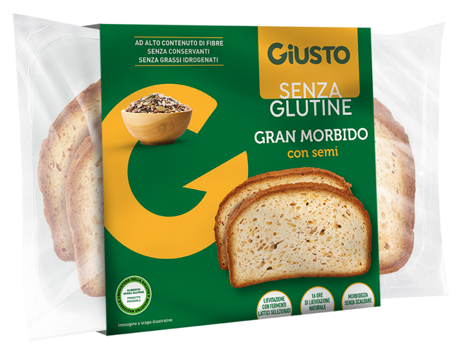 GIUSTO SENZA GLUTINE GRAN MORBIDO SEMI 300 G - farmaidea24.com