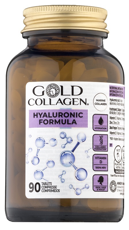 GOLD COLLAGEN HYALURONIC 90 COMPRESSE - farmaidea24.com