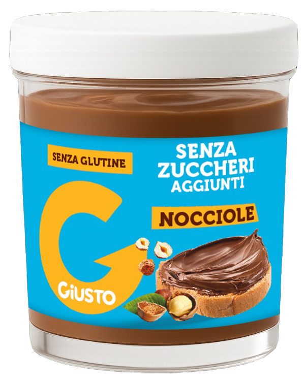 GIUSTO SENZA ZUCCHERO CREMA GIANDUIA NOCCIOLE 200 G - farmaidea24.com