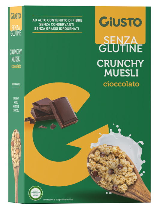 GIUSTO SENZA GLUTINE MUESLI AVENA E CIOCCOLATO 375 G - farmaidea24.com