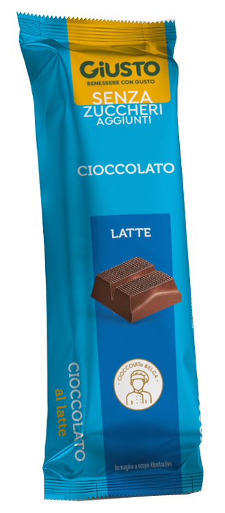 GIUSTO SENZA ZUCCHERO BARRETTA CIOCCOLATO LATTE 42 G - farmaidea24.com