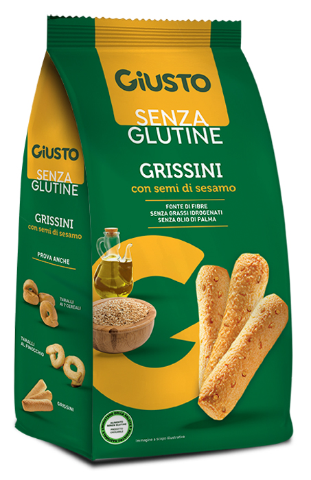 GIUSTO SENZA GLUTINE GRISSINI AL SESAMO 150 G - farmaidea24.com