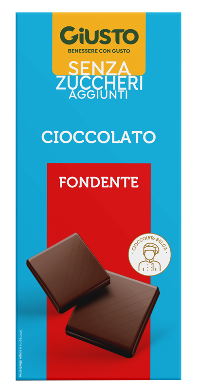 GIUSTO SENZA ZUCCHERO TAVOLETTA CIOCCOLATO FONDENTE 85 G - farmaidea24.com