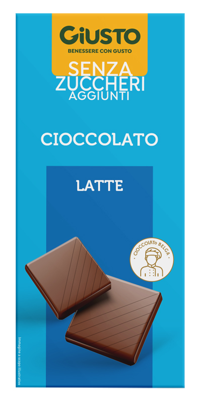 GIUSTO SENZA ZUCCHERO TAVOLETTA CIOCCOLATO LATTE 85 G - farmaidea24.com
