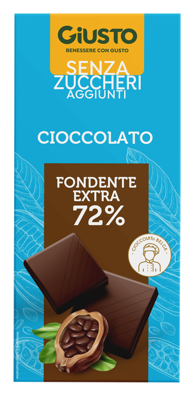 GIUSTO SENZA ZUCCHERO TAVOLETTA EXTRA FONDENTE 85 G - farmaidea24.com