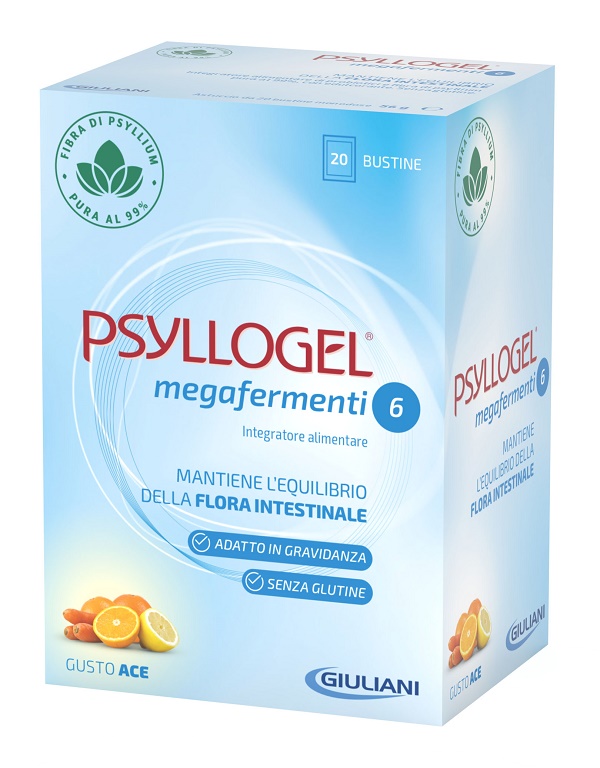 PSYLLOGEL MEGAFERMENTI 6 GUSTO ACE 20 BUSTINE - farmaidea24.com