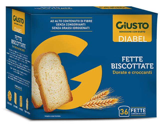 GIUSTO DIABEL FETTE BISCOTTATE 300 G - farmaidea24.com