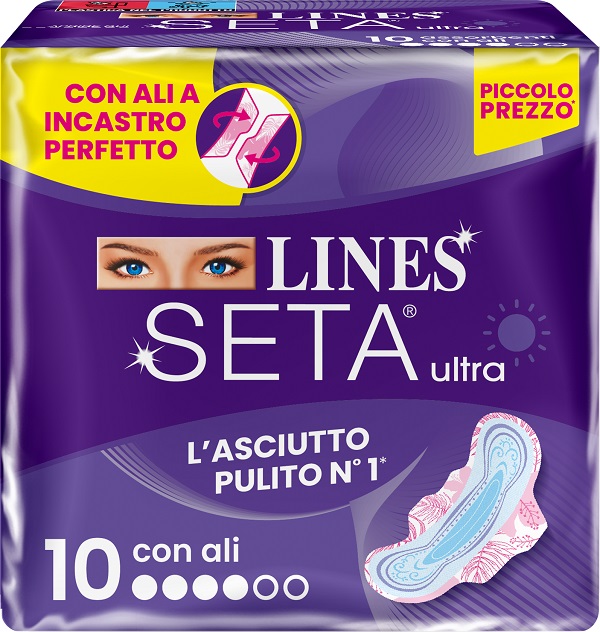 LINES SETA ULTRA ASSORBENTI ALI DWCT 10 PEZZI - farmaidea24.com