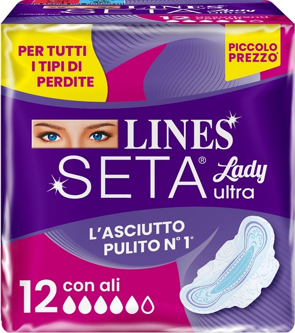 LINES SETA ULTRA ASSORBENTI LADY ALI DWCT 12 PEZZI - farmaidea24.com