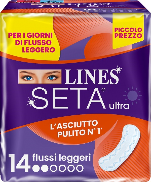 LINES SETA ULTRA ASSORBENTI LEGGERO DWCT 14 PEZZI - farmaidea24.com