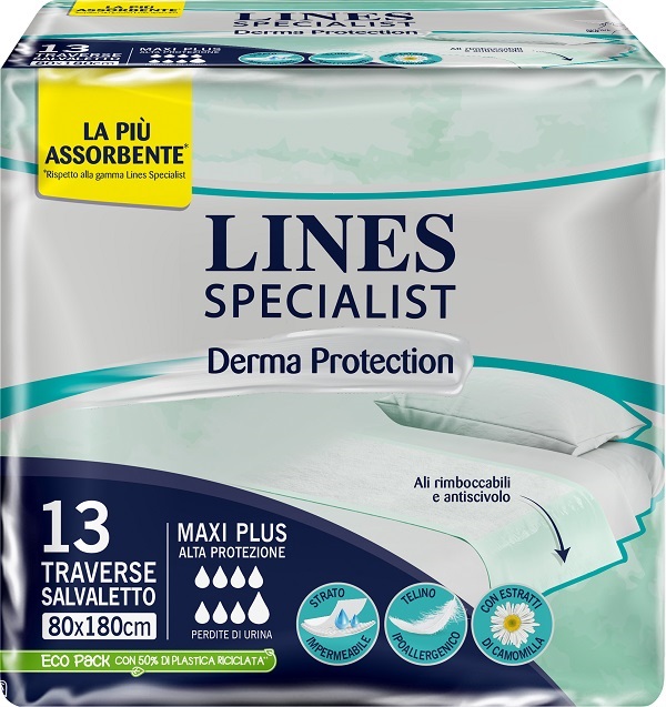 TRAVERSA PER INCONTINENZA LINES SPECIALIST DERM AP 80X180 13 PEZZI - farmaidea24.com