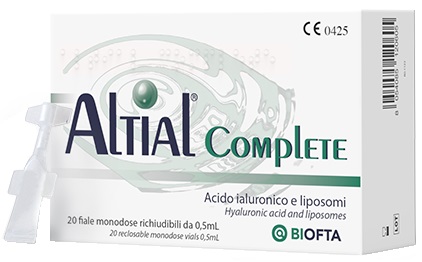 SOLUZIONE OFTALMICA LUBRIFICANTE ALTIAL COMPLETE 4 STRIP DA 5 FLACONI DA 0,5 ML - farmaidea24.com