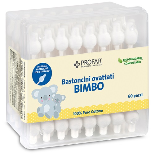 PROFAR BASTONCINI OVATTATI BIMBO 60 PEZZI - farmaidea24.com