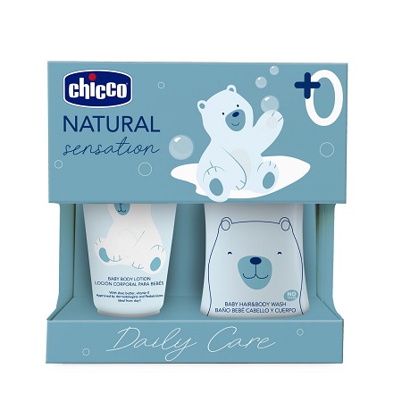 CHICCO NATURAL SENSATION SET BAGNOSHAMPOO+CREMA CORPO - farmaidea24.com