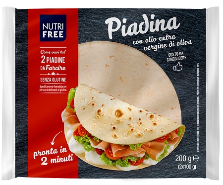 NUTRIFREE PIADINA 2 PEZZI DA 100 G FOOD&CLUB - farmaidea24.com
