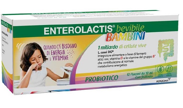 ENTEROLACTIS BAMBINI BEVIBILE 12 FLACONI DA 10 ML - farmaidea24.com