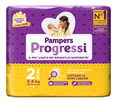 PAMPERS PROGRESSI MINI 28 PEZZI - farmaidea24.com