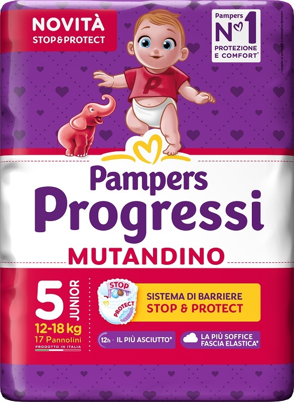 PAMPERS PROGRESSI MUTANDINA JUNIOR 17 PEZZI - farmaidea24.com