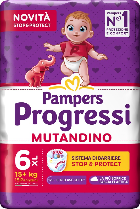 PAMPERS PROGRESSI MUTANDINA XL CP 15 PEZZI - farmaidea24.com