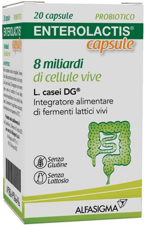 ENTEROLACTIS 20 CAPSULE 8 MILIARDI DI CELLULE VIVE - farmaidea24.com