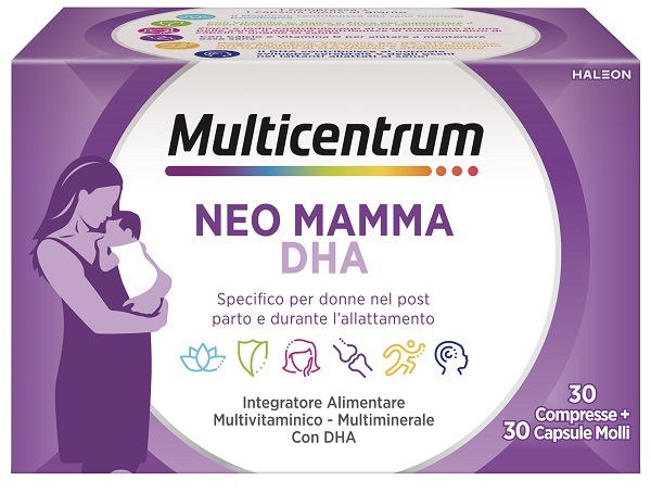 MULTICENTRUM NEO MAMMA DHA 30 COMPRESSE + 30 CAPSULE MOLLI - farmaidea24.com