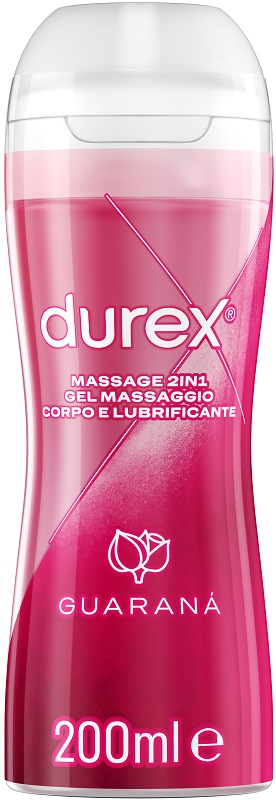 DUREX MASSAGE 2 IN 1 GEL MASSAGGIO CORPO E LUBRIFICANTE GUARANA' 200 ML - farmaidea24.com