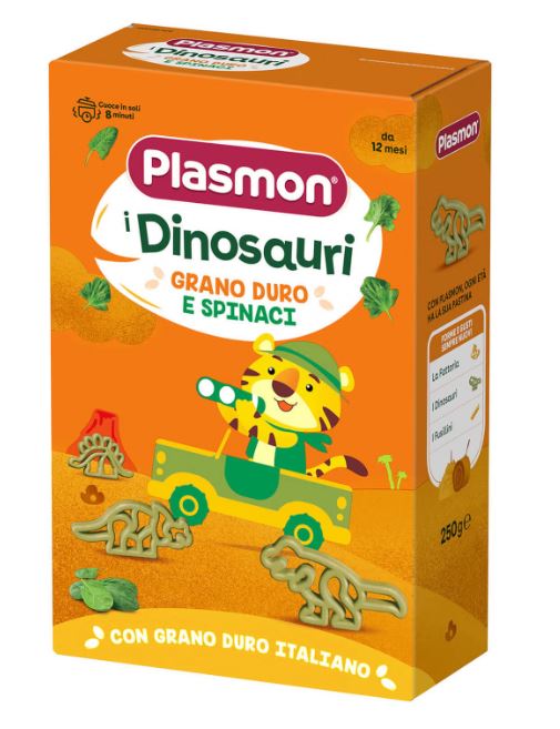 PLASMON PASTA DINOSAURI E SPINACI 250 G - farmaidea24.com