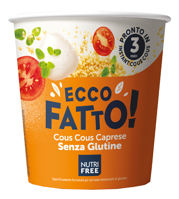 NUTRIFREE ECCO FATTO COUS COUS CAPRESE 70 G - farmaidea24.com