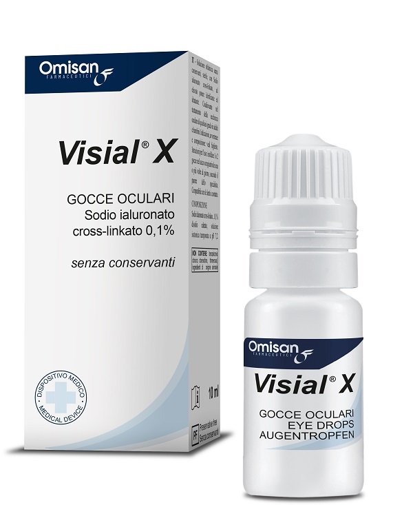GOCCE OCULARI VISIAL X ACIDO IALURONICO CROSS-LINKATO 0,1% 10 ML - farmaidea24.com