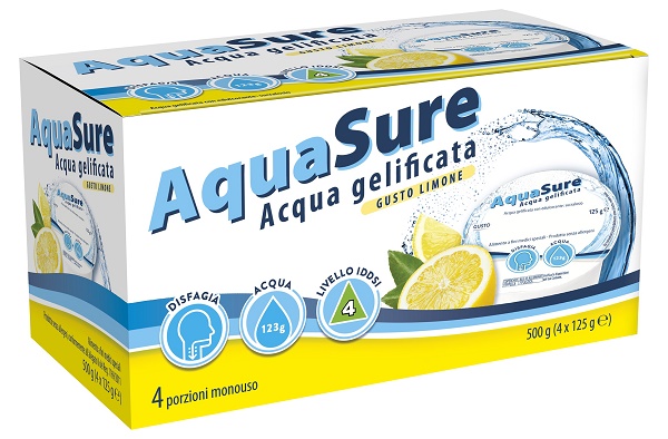 AQUASURE ACQUA GELIFICATA LIMONE EDULCORATA MULTIPACK 4 PEZZI DA 125 G - farmaidea24.com