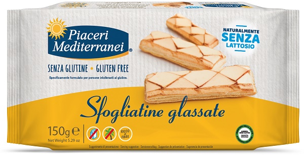 PIACERI MEDITERRANEI SFOGLIATINE GLASSATE 150 G - farmaidea24.com