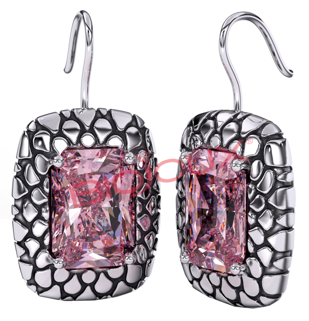 BJT332 ORECCHINO ARIELLE ROSE 34MM STEEL SILK - farmaidea24.com