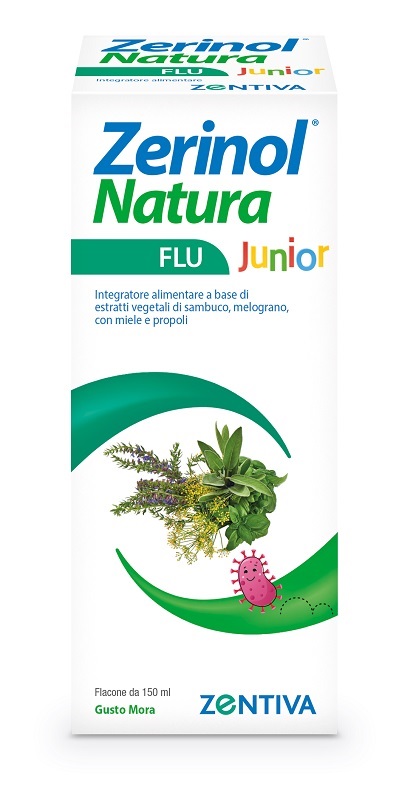ZERINOL NATURA FLU JUNIOR SCIROPPO 150 ML - farmaidea24.com