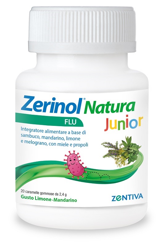 ZERINOL NATURA FLU JUNIOR 20 CARAMELLE GOMMOSE - farmaidea24.com