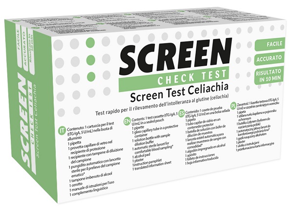 SCREEN TEST RAPIDO SCREEN TEST CELIACHIA PER RILEVAZIONE INTOLLERANZA GLUTINE 1 PEZZO - farmaidea24.com