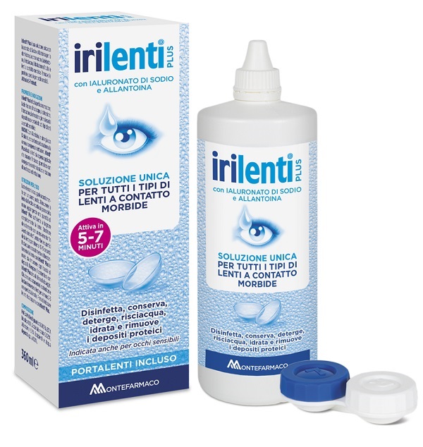 SOLUZIONE UNICA PER LENTI A CONTATTO IRILENTI 360 ML + PORTALENTI - farmaidea24.com