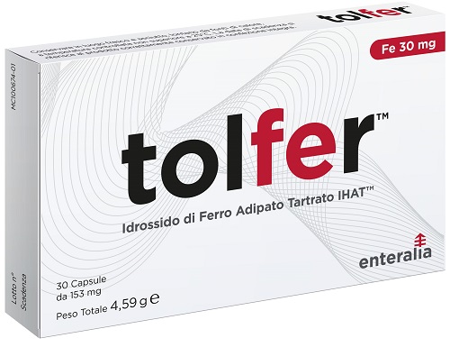 TOLFER IHAT IDROSSIDO FERRO ADIPATO TARTRATO NANO 30 CAPSULE - farmaidea24.com