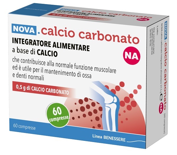 NOVA CALCIO CARBONATO NA 0,5G 60 COMPRESSE - farmaidea24.com